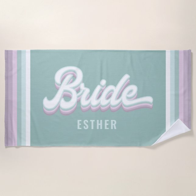Serviette De Plage Mariée enterrement de vie de jeune fille mariage f (Devant)