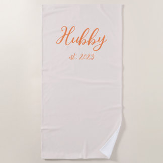 Serviette De Plage Mariée Lune de miel Personnalisé Mari Épouse 