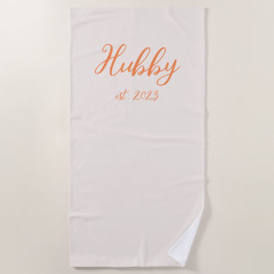 Serviette De Plage Mariée Lune de Miel Personnalisé Mari Épouse Corre