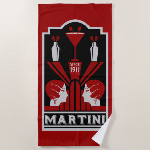 Serviette De Plage Martini vintage Art déco