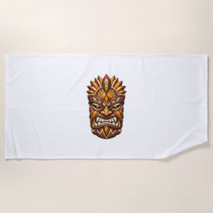 Serviette de plage Masque Tiki Bronze Ember