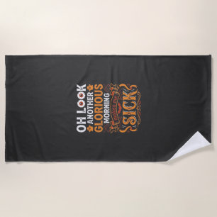 Serviette De Plage Matin Glorieux d'Halloween Me Rend Malade Design_1