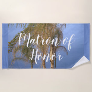 Serviette De Plage Matron of Honor Palm Trees Beach Towne