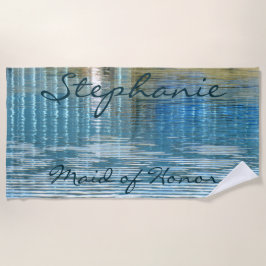 Serviette De Plage Matron or Maid of Honor Abstract Beach Towel