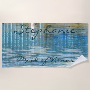 Serviette De Plage Matron or Maid of Honor Abstract Beach Towel