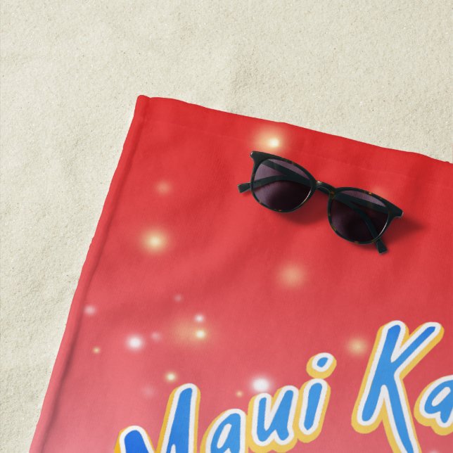 Serviette De Plage Maui Kalikimaka Pun Hawaiian Christmas Pineappy (En situation)