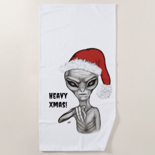 Serviette De Plage Mauvais Alien, Lourds Noël !