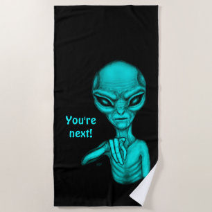 Serviette De Plage Mauvais Alien, Tu es le prochain !