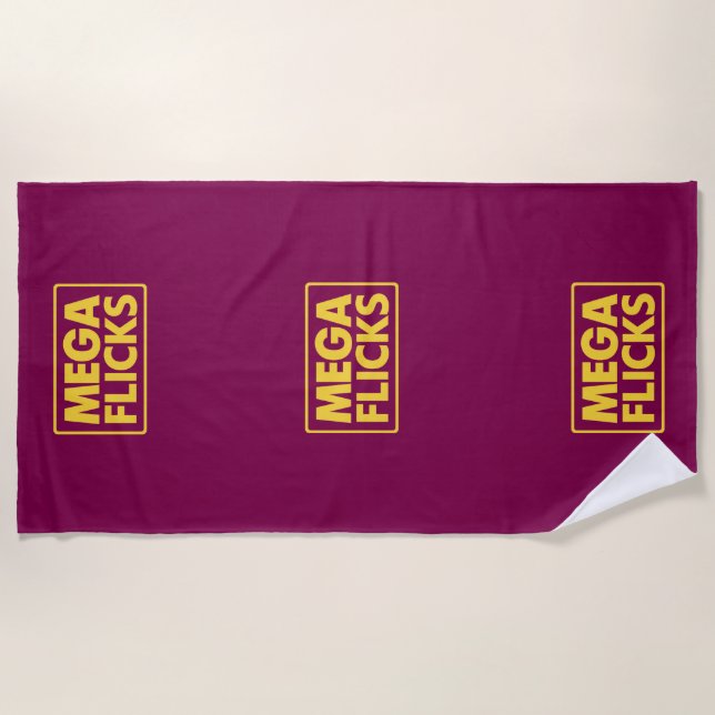 SERVIETTE DE PLAGE MEGA FLICKS  (Devant)