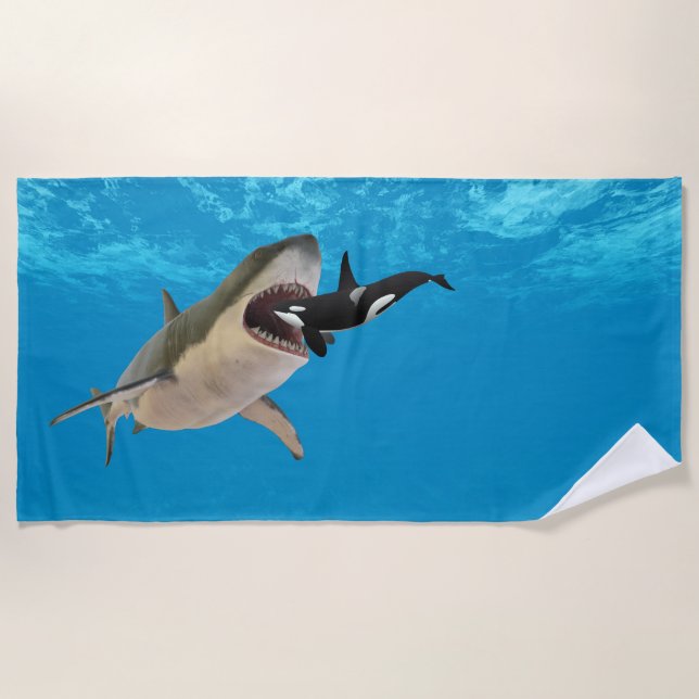 Serviette De Plage Megalodon (Devant)