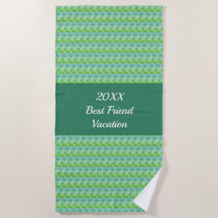 Serviette De Plage Meilleur Ami Vacances Artistique Green Girls Trip