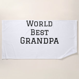 Serviette De Plage Meilleur grand-père ajouter nom texte sport texte 