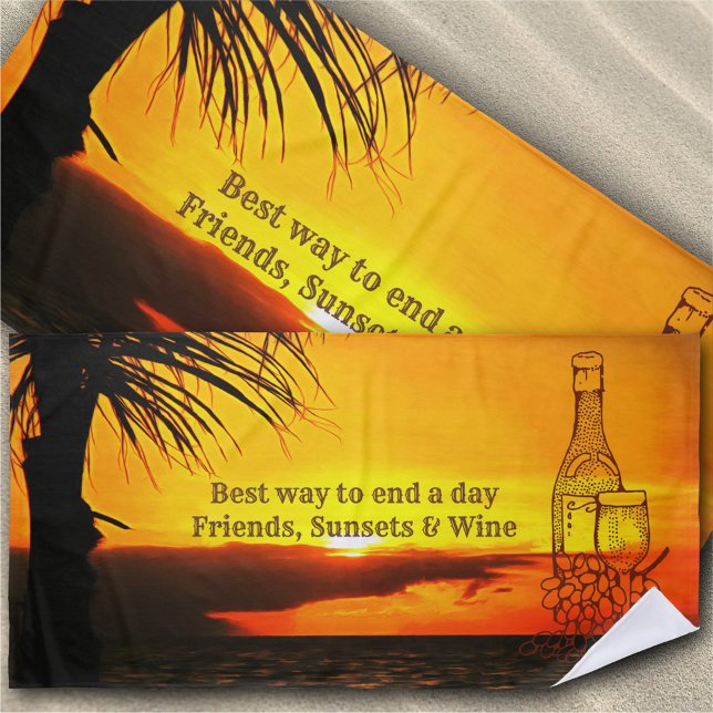 Serviette De Plage Meilleur moyen de terminer la journée 2441 Beach T (Créateur téléchargé)