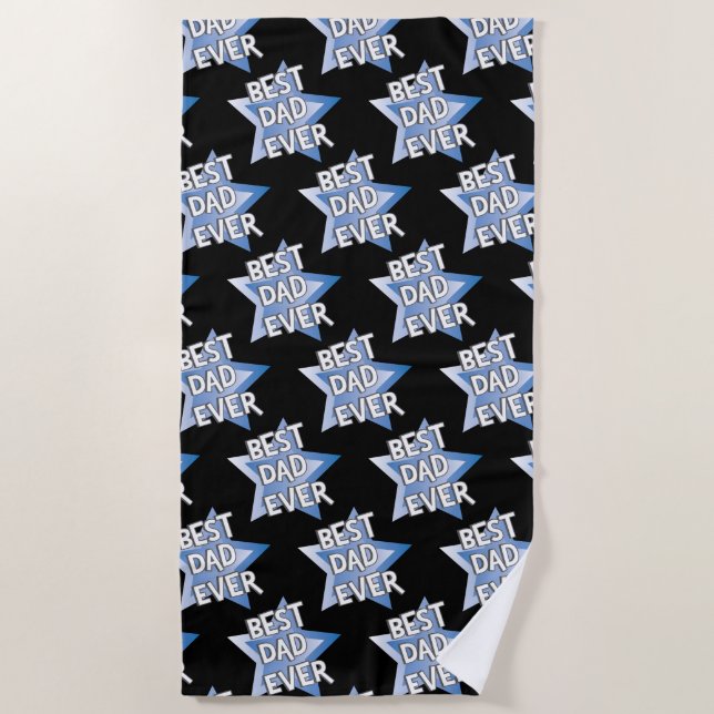 Serviette De Plage Meilleur papa jamais (Devant)