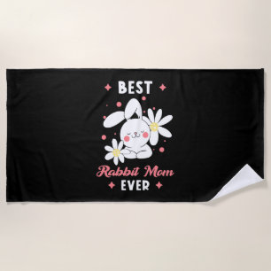 Serviette De Plage Meilleure maman Rabbit jamais