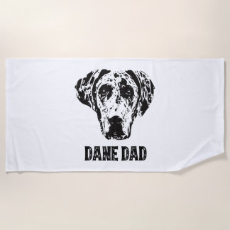 Serviette De Plage Mens Dane Papa - Great Dane Papa