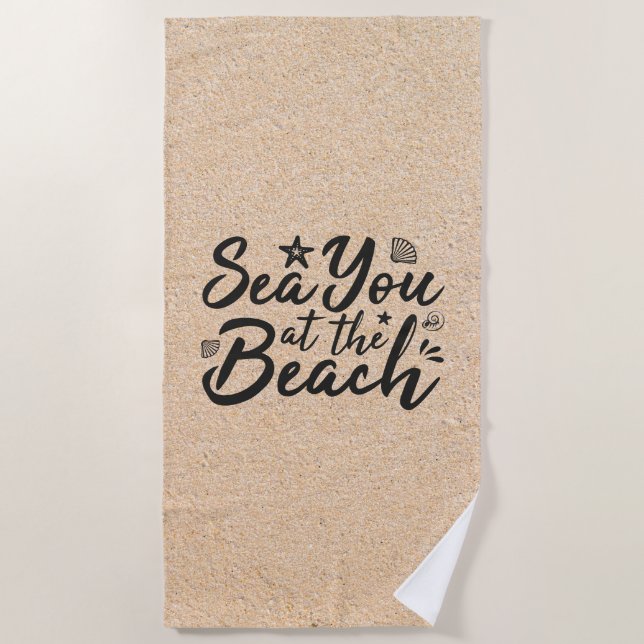 Serviette De Plage Mer À La Plage (Devant)