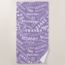 Serviette De Plage Merci - Multi Language - International World -