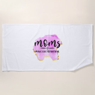 Serviette De Plage Mère Cadeau Moms rendre la vie belle