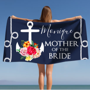 Serviette De Plage Mère de la mariée Plage Mariage personnalisée