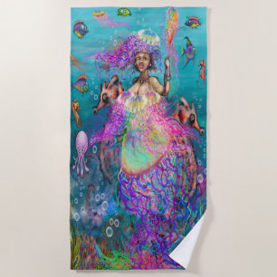 Serviette de plage Mermaid Jellyfish