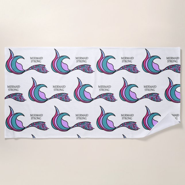 Serviette de plage Mermaid Strong Mermaid (Devant)