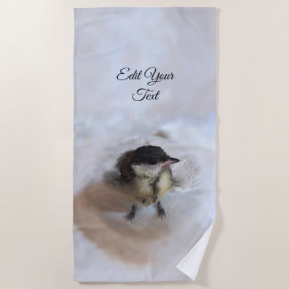 Serviette De Plage Mésange charbonnière le Parus Major