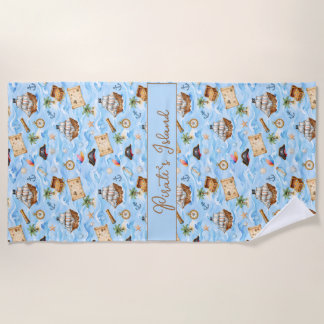 Serviette De Plage Mignon motif d'aventure pirate