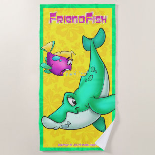 Serviette de plage mignonne de bande dessinée