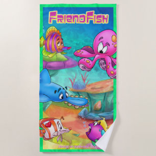 serviette de plage mignonne de bande dessinée