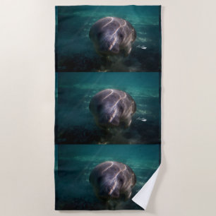 Serviette de plage mignonne de lamantin de bébé