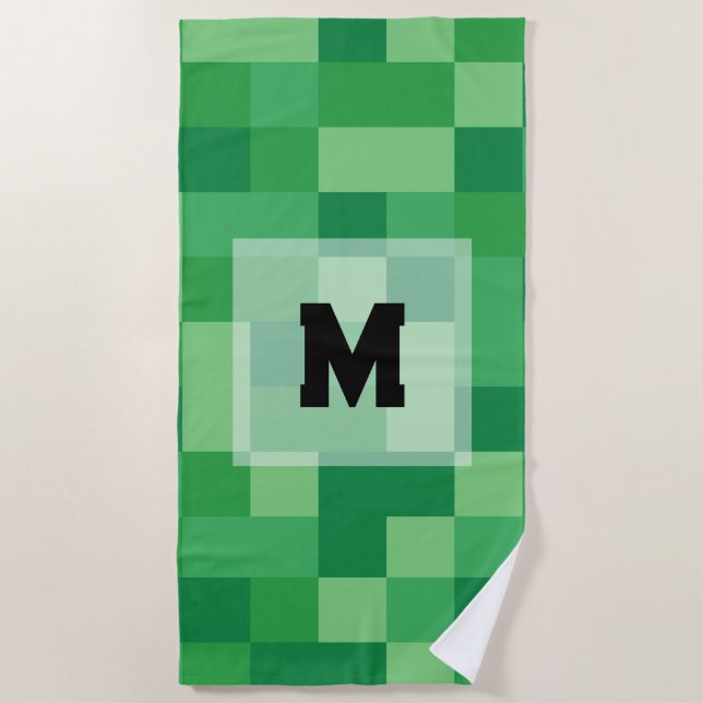 Serviette De Plage Minecraft Monogram Towel (Devant)