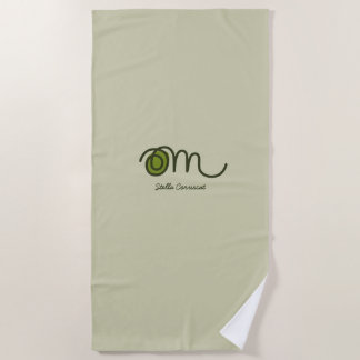 Serviette De Plage Minimalistic Om Handwritten Personalized