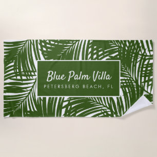 Serviette De Plage Mod Tropics Palm Leaf Motif Beach House