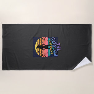 Serviette De Plage Modèle de T-shirt Halloween Check Out My Boo_1