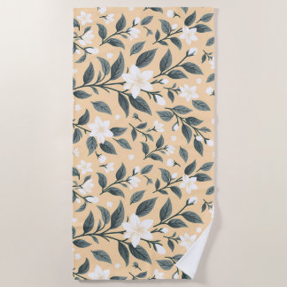 Serviette De Plage Modèle floral de Jasmin délicat