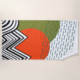 Serviette De Plage Moderne Abstraite du milieu du siècle