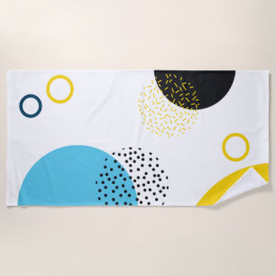 Serviette De Plage Moderne, simple, amusant, style Memphis art géomét