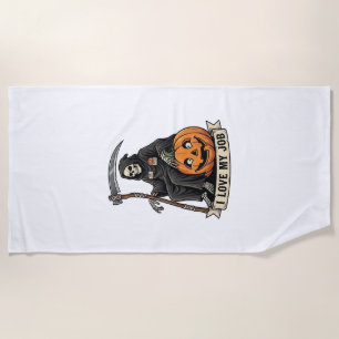 Serviette De Plage Moissonneur de l'amour Emploi Faucheuse Halloween