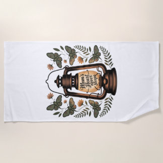 Serviette De Plage Mom’s Heart Never Sleeps