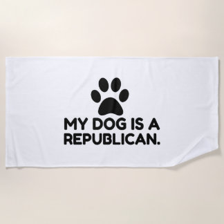 Serviette De Plage Mon Chien Est Un Républicain