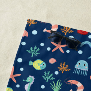 Serviette De Plage Monde marin