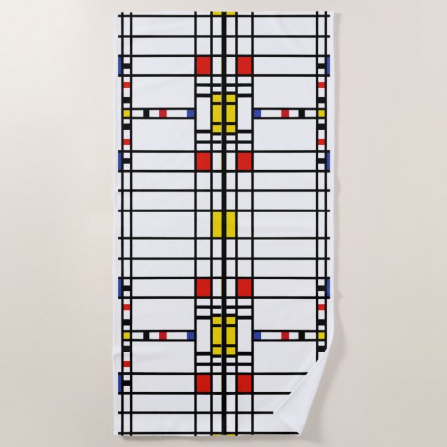 Serviette De Plage Mondrian (Devant)