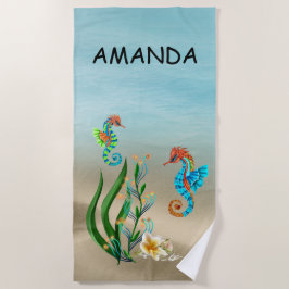 Serviette de plage Monogram de Sea Horse