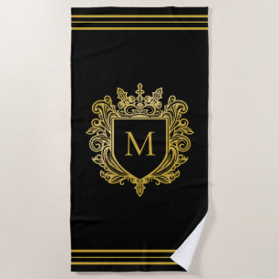 Serviette de plage Monogram Gold
