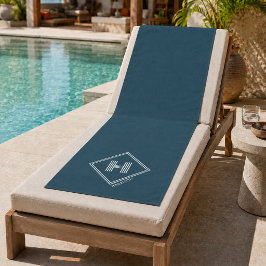 Serviette de plage | Monogramme initial géométriqu