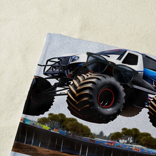 Serviette De Plage Monster Truck Launch, (En situation)