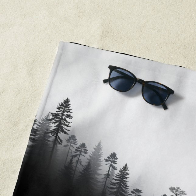 Serviette De Plage Moody Forest Douche rideau (En situation)