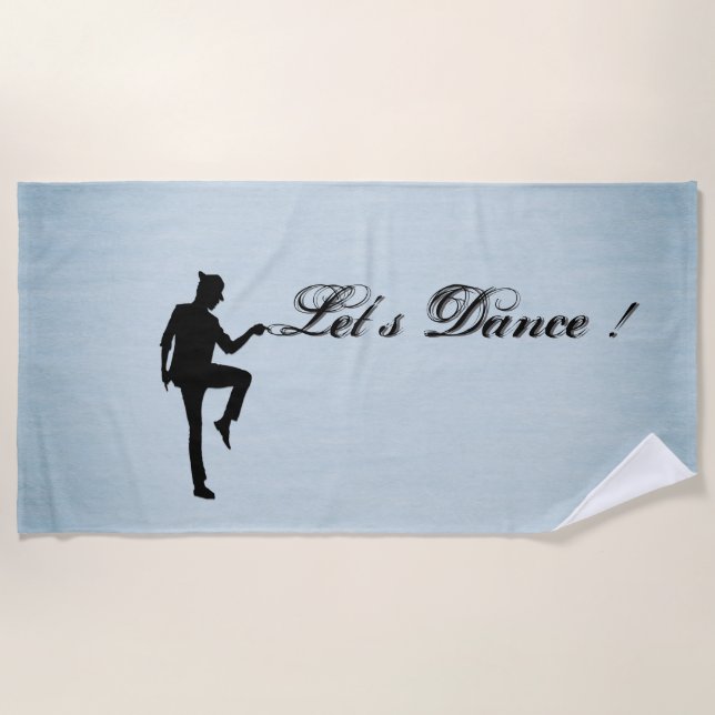Serviette De Plage Moonwalk Dancer Blue (Devant)
