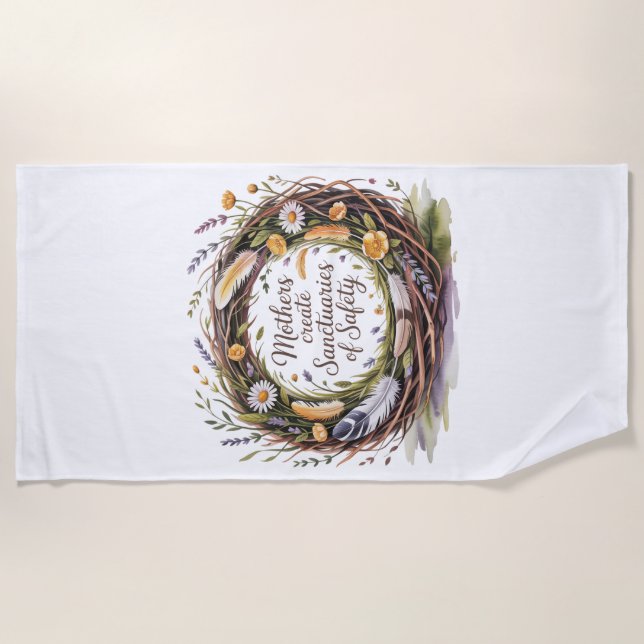 Serviette De Plage Mothers Create Sanctuaries Of Safety (Devant)